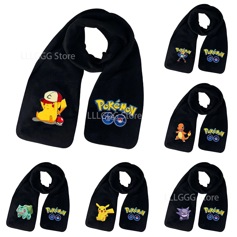 

Babero de Покемон Pikachu для детей и девочек, bufanda с рисунками из мультфильмов, подарок на Новый год