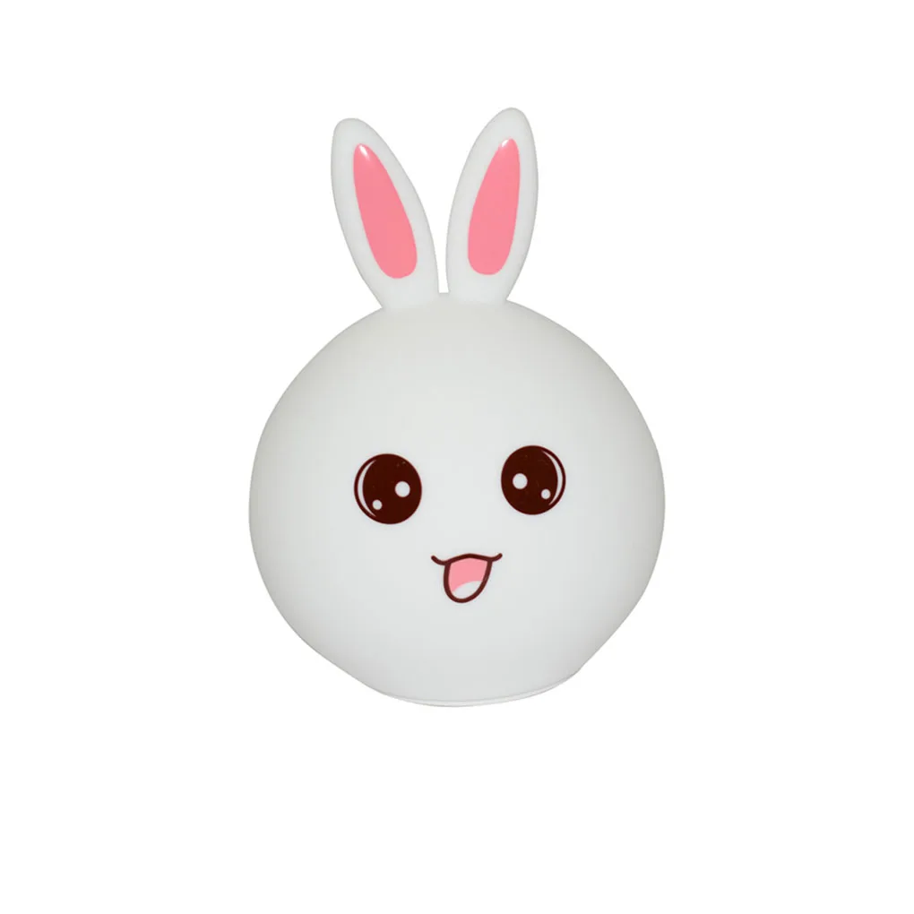 

Детская Ночная светодиодная перезаряжаемая USB мультяшная настольная лампа декоративная силиконовая Сенсорная лампа