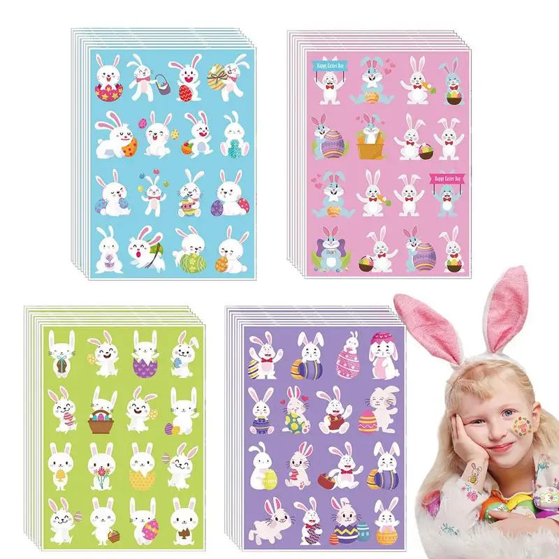 

Bunny Stickers 16Pcs Happy Easter Bunny Stickers Happy Easter Stickers For Easter Eggs Self Adhesive Easter Bunny Stickers For