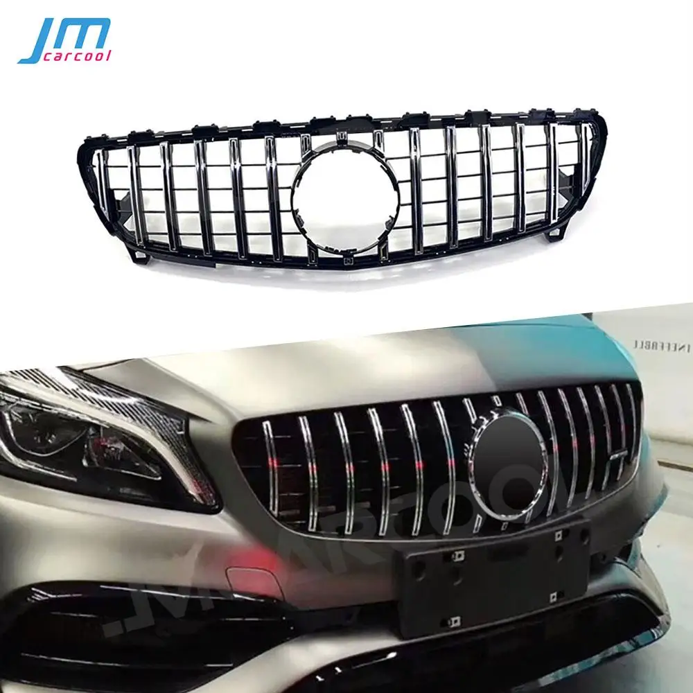 

ABS передний бампер, решетка радиатора для Mercedes Benz A class W176 A45 AMG 2013-2019, бампер, сетчатая рама, регулировка Facelift