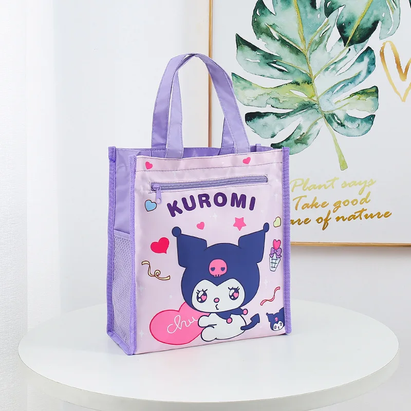 

Sanrio Hellokitty Cinnamoroll Mymelody Kuromi Pompom Purin Cute Kawaii Toys Cartoon Anime Cartoon Oxford Print Portable File Bag