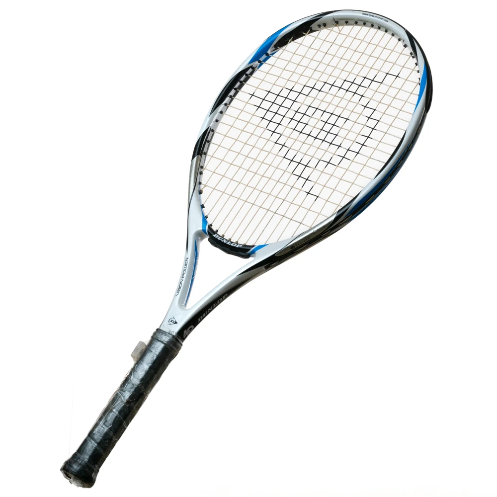 

CARBON TENNIS RACKET DUNLOP VISION POWER 4D BRAIDED 1# 105sq 692mm 355mm 16x19 280g white blue black DLP070620