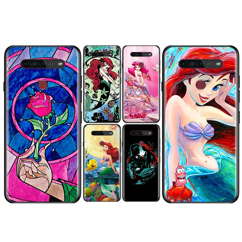 

The Little Mermaid For LG K92 K71 K61 K51S K41S K50S K22 Q60 V60 V50S V50 V40 V30 G8 G8X G8S ThinQ Black Phone Case