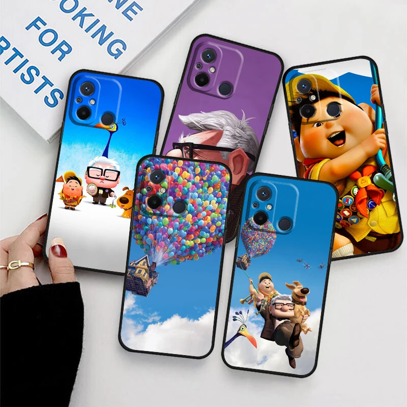 

Up Disney Movie For Xiaomi Redmi 12C 11 A1 Plus 10 10X 9T 9C 9C 8 7 6 4G 5G Silicone TPU Soft Black Phone Case Coque Capa Fundas