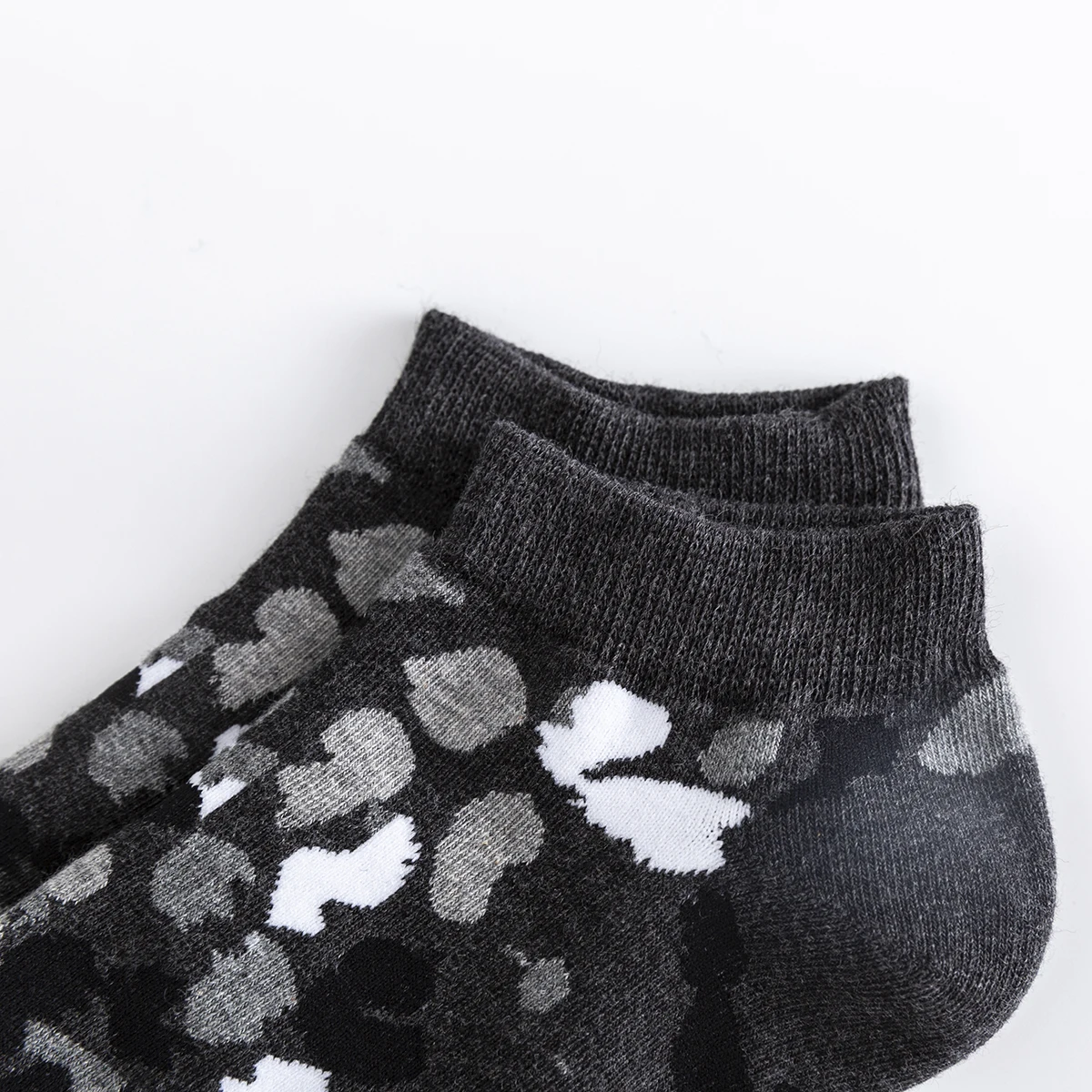 New Style Men and Women Spring Summer Short Boat Socks Dark Color Cartoon Cotton Socks Black Ankle Casual Slipper Socks Big Size