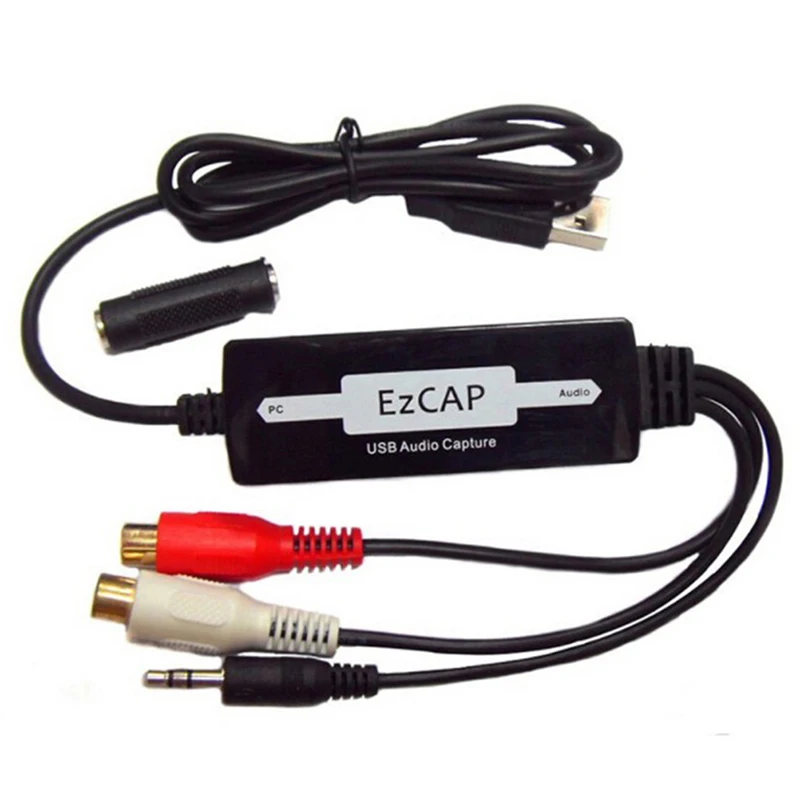 

EZCAP USB Audio Capture Cassette To CD/MP3 Converter MP3 WMA WAVE Recorder Edit Audio To Digital RCA R/L 3.5mm Audio Input