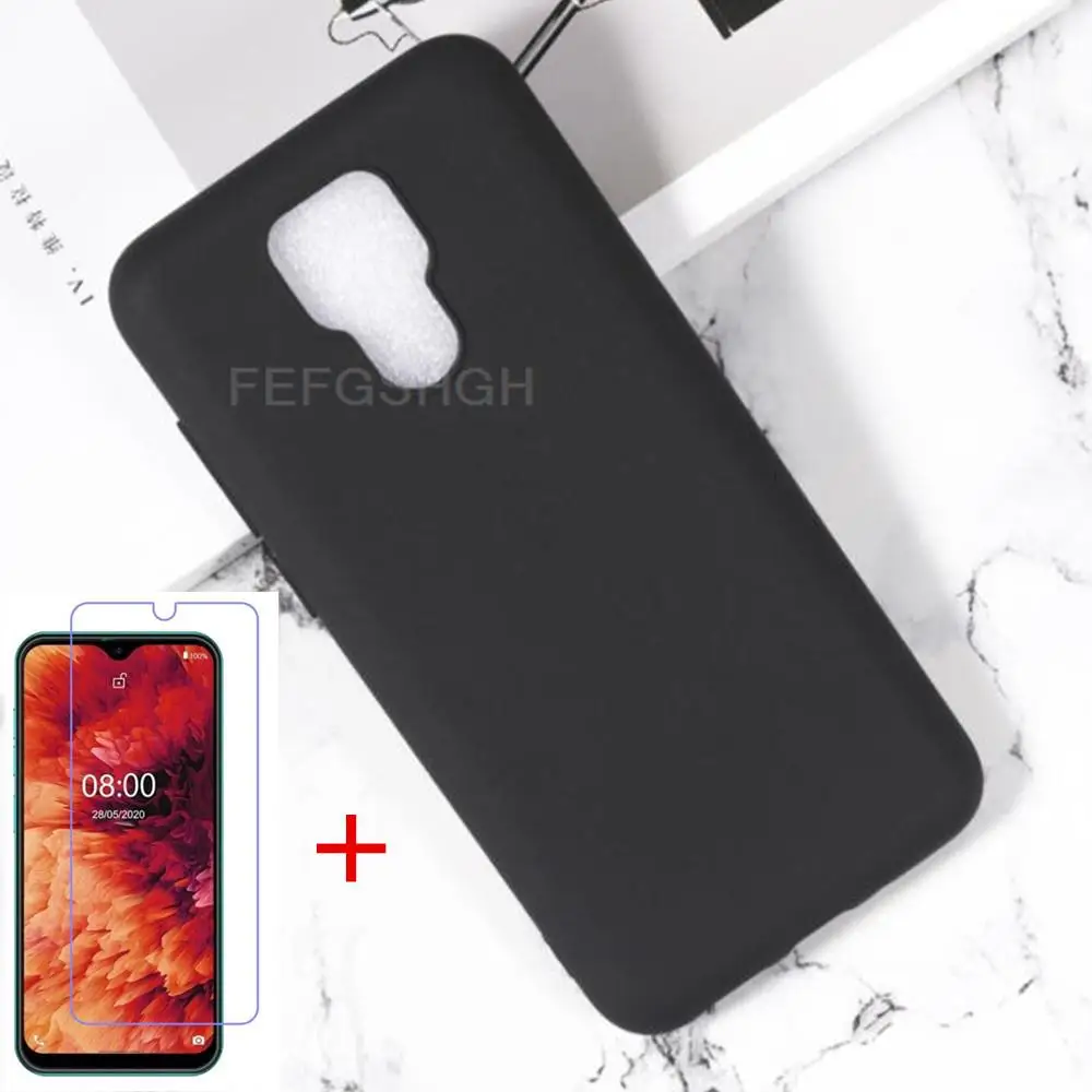 

Phone Case For Ulefone Power 6 Case Silicon Back TPU Cover For Ulefone Power 6 Tempered Glass Screen Protector