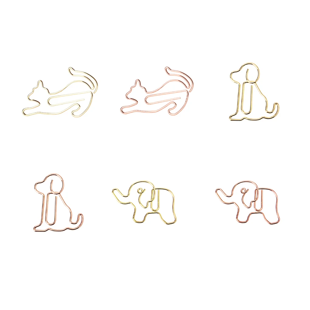 

30Pcs Paper Clip Animal Shape Envelope Clips Bookmark Pin Kids Students Mini Novelty File Decorative For School