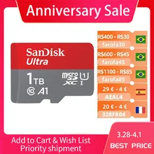 Карта памяти Micro SD SanDisk, карта памяти 16 ГБ 32 ГБ 64 Гб 128 Гб MicroSD Max 80 м/с Uitra C10 TF карта C4 8G