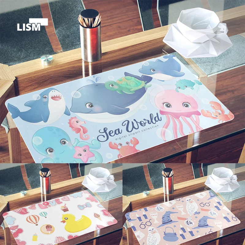 

1pc Kawaii Mouse Pad Large Non-slip Desktop Table Mat Student Cute Style Large for Home Desk Cartoon Mats for Girl Fashion Decor