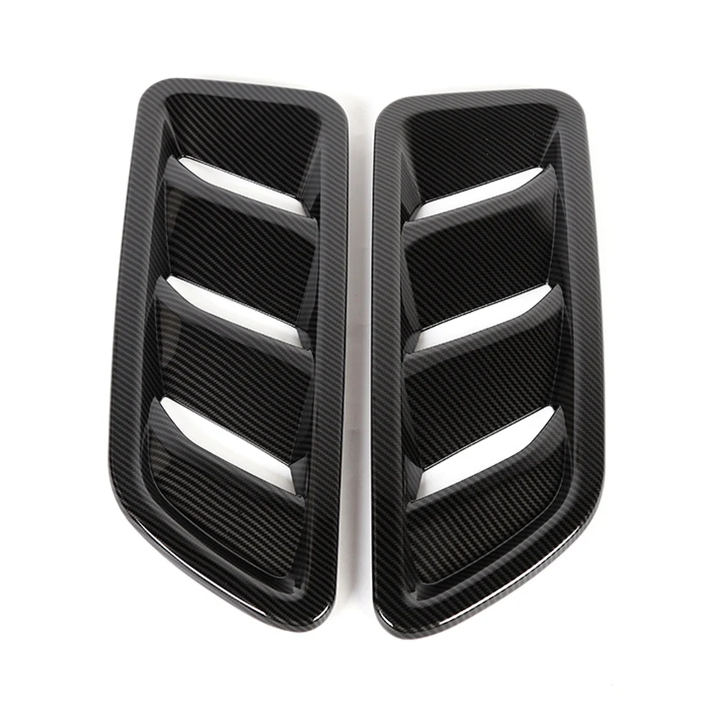 

Car Engine Hood Air Outlet Vent Decoration Cover Sticker for Wrangler JL 2018 2019 2020 2021,ABS Carbon Fiber