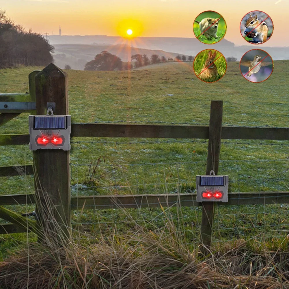 1/2 шт. ультразвуковой отпугиватель животных на солнечной батарее