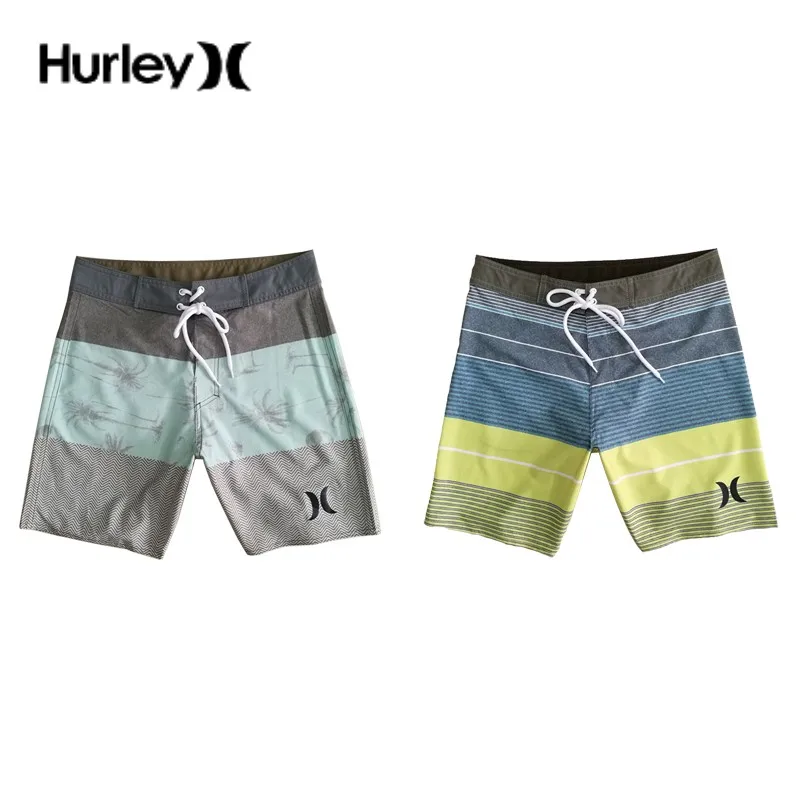 Hurley  Пляжная Одежда Мужская Men Swim Trunks Waterproof Quick Dry Swimwear Casual Print Diving Surfwear Beach Shorts Gym Pants