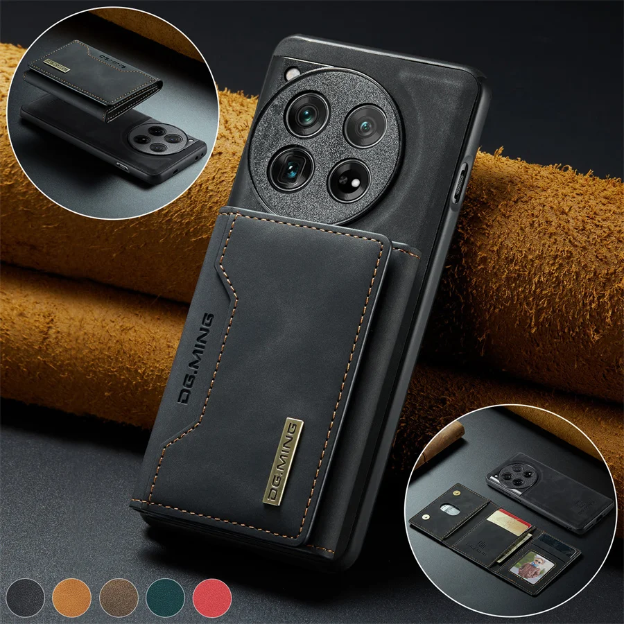Магнитный съемный кожаный чехол-кошелек 2 в 1 для OnePlus 12 11 10R 10 ACE Pro 9R 9RT держатель