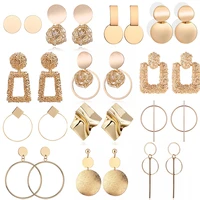 women big geometric round earrings fashion statement earrings hanging dangle earrings drop earing modern female jewelry