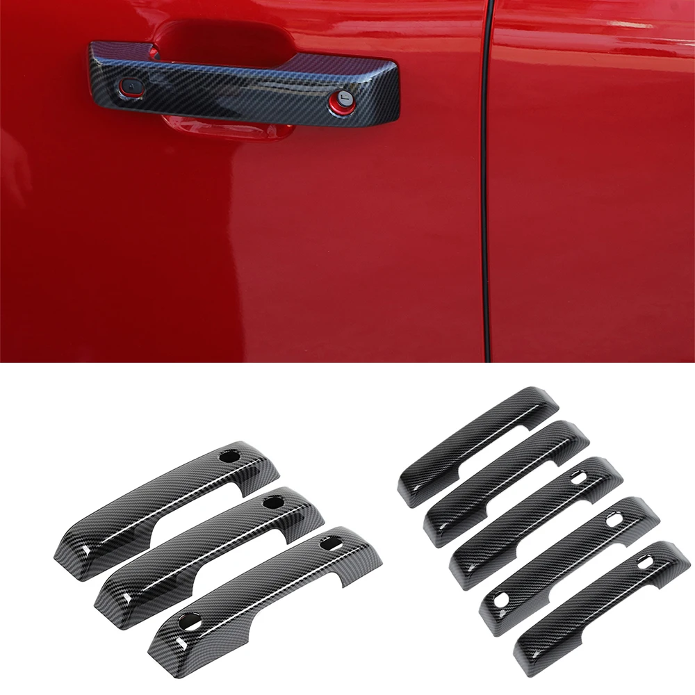 

Корпус дверной ручки автомобиля, декоративный чехол для Jeep Compass 2017 2018 2019 2020 Cherokee 2014-2020, внешний аксессуар из углеродного волокна