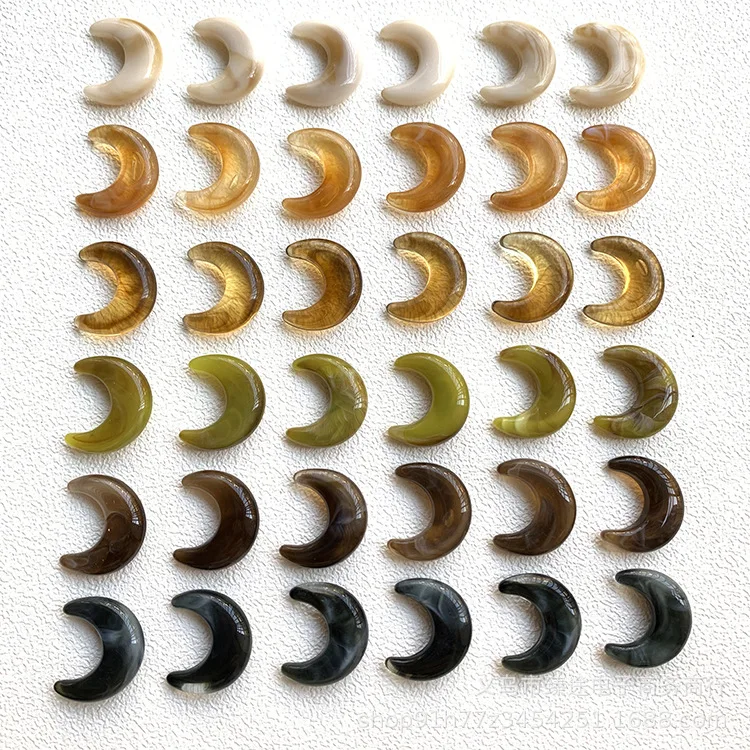 

5 шт. Корейская трехмерная фигурка из смолы в виде маленького полумесяца с-образного цвета, ремесла для самостоятельного изготовления ювели...