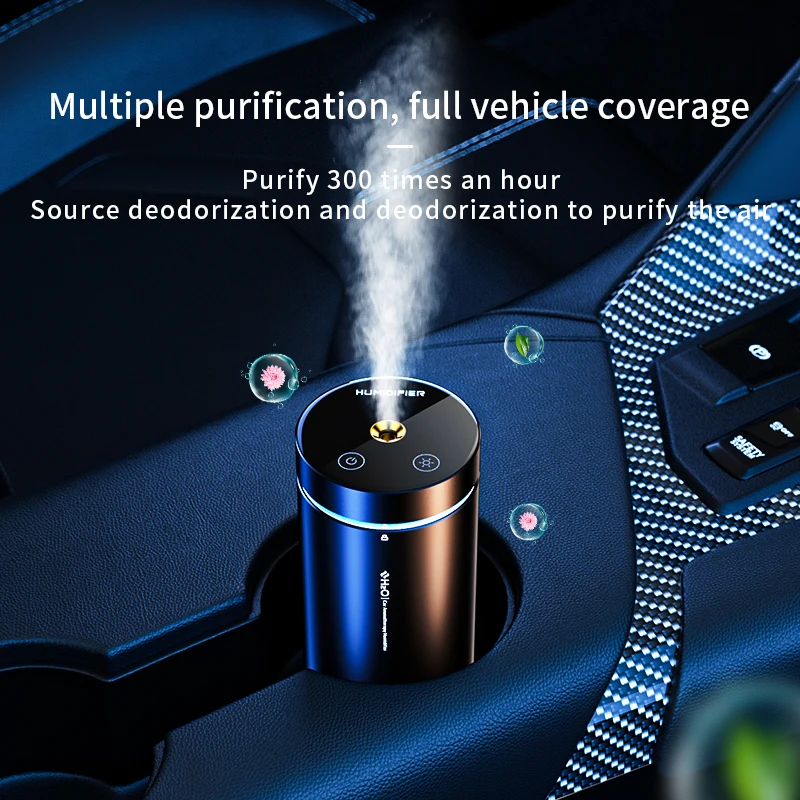 

Car Air Humidifier 300ml USB Mute Car Office Desktop Moisturizing Mute Nano Atomization Essential Oils Diffuser Car Electronics