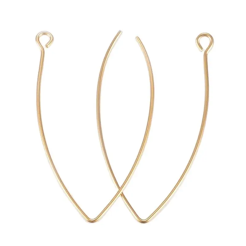 100pcs 304 Stainless Steel Earring Hooks Clasps Earring Hook Golden Color Stainless Steel Rose Gold Color F70