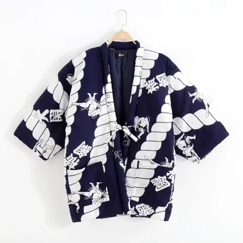 Мужское зимнее стеганое кимоно Hanten