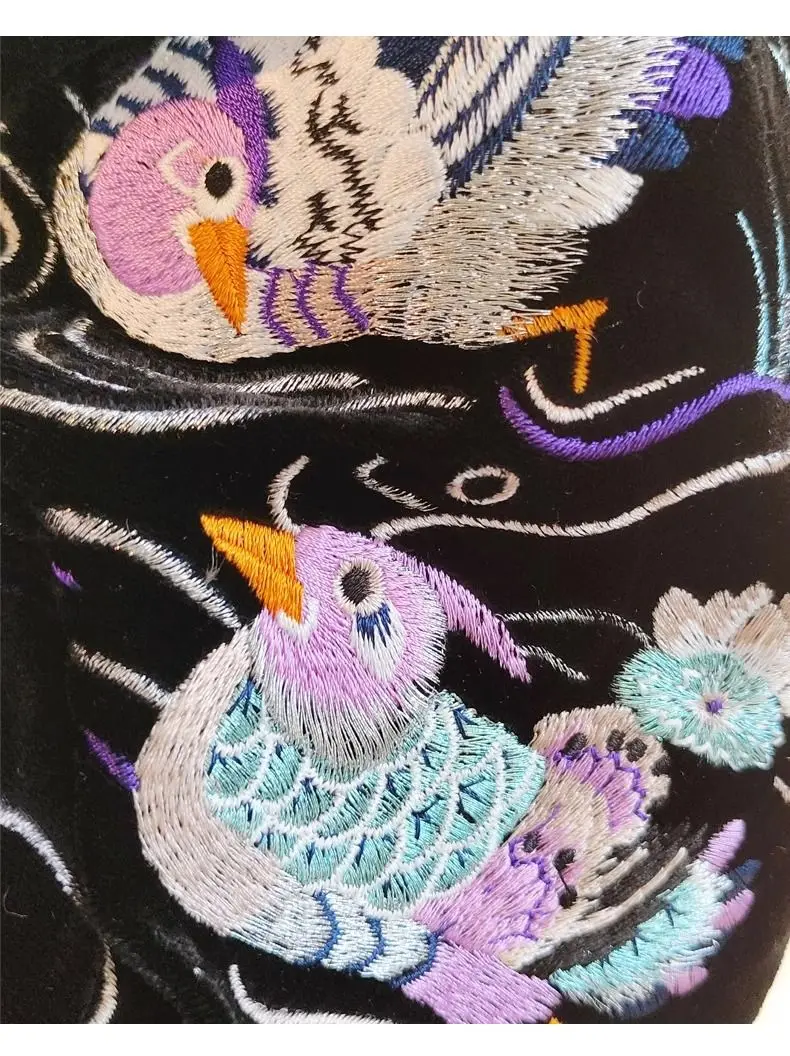 Женский жилет женские куртки черный этнический с вышивкой Осенний женское