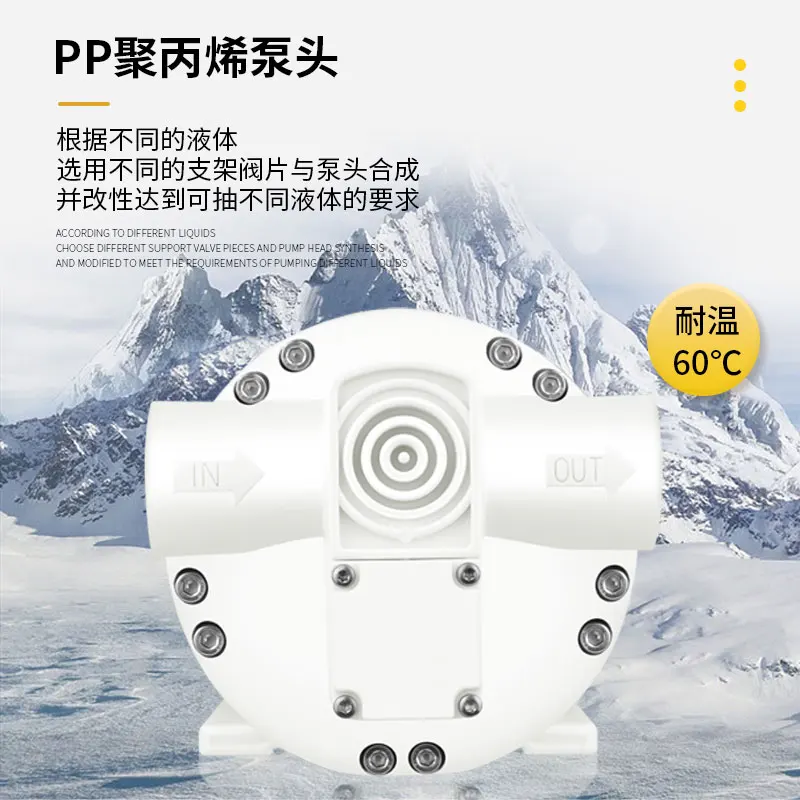 Мембранный насос с пятью цилиндрами 12 В постоянного тока 24 устойчивый к кислотам