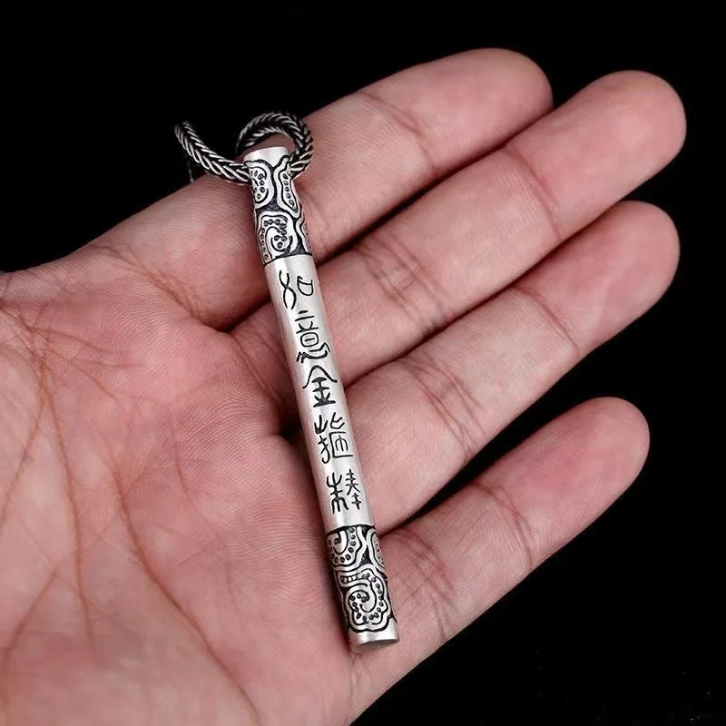 

Unique Lucky Amulet Pendant Necklace Sun Wukong Qitian Great Sage Ruyi Golden Stirrup Stick Pendant Religious Amulet ornament