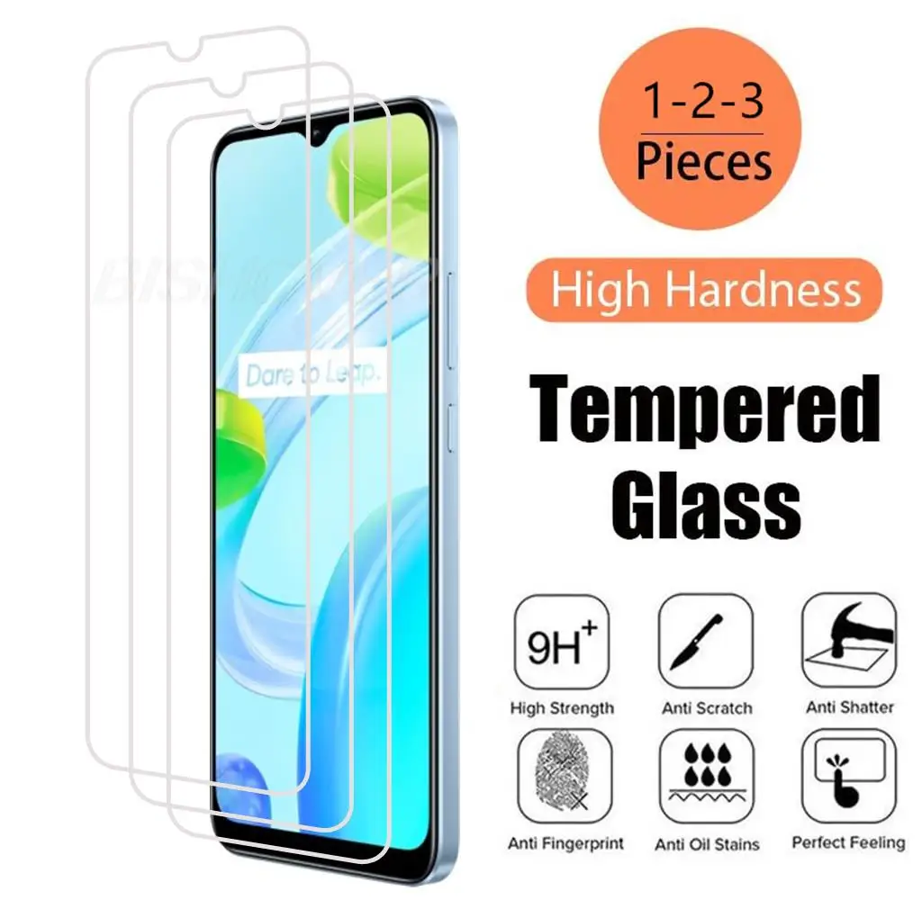 

For Realme Narzo 50i Prime 6.5" HD Tempered Glass Protective On For Realme Narzo 50i Prime C30 Phone Screen Protector Film Cover