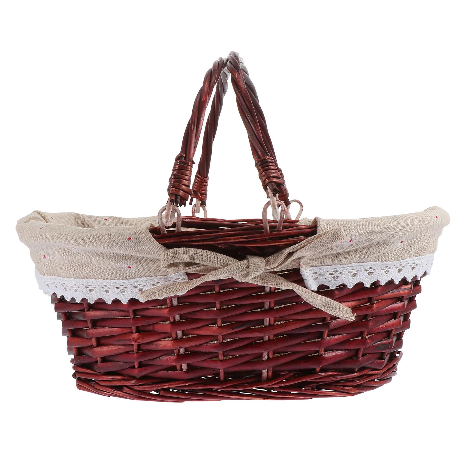 

1Pc Rural Style Basket Picnic Basket Fruit Basket Storage Basket for Home Garden