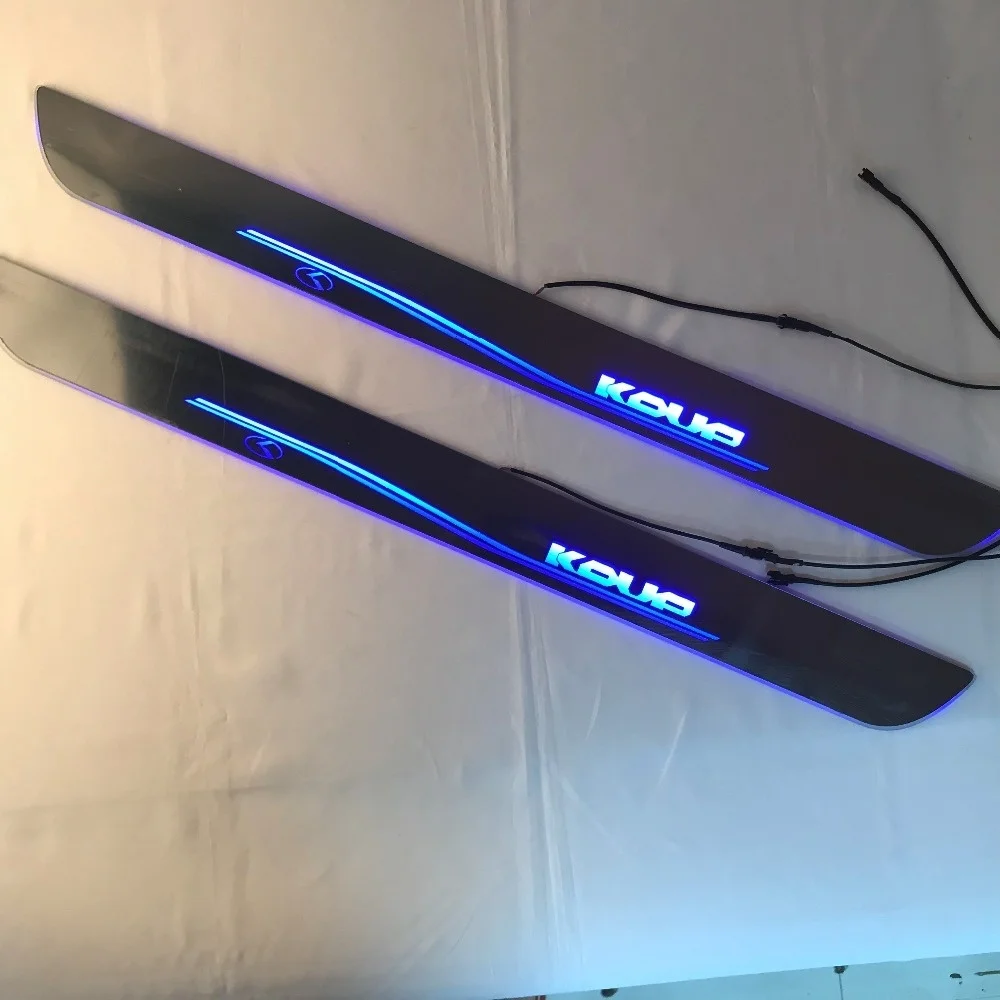 

Free express ship Led door sill Decorative lights Slat guards Plate strips for kia cerato koup