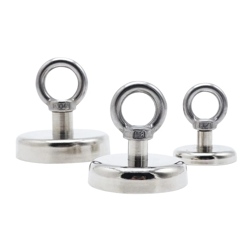 

1 pcs Super strong neodymium magnet salvage handle ring magnet neodymium Rare Earth Magnet Searcher for Salvage Magnetic Fishing