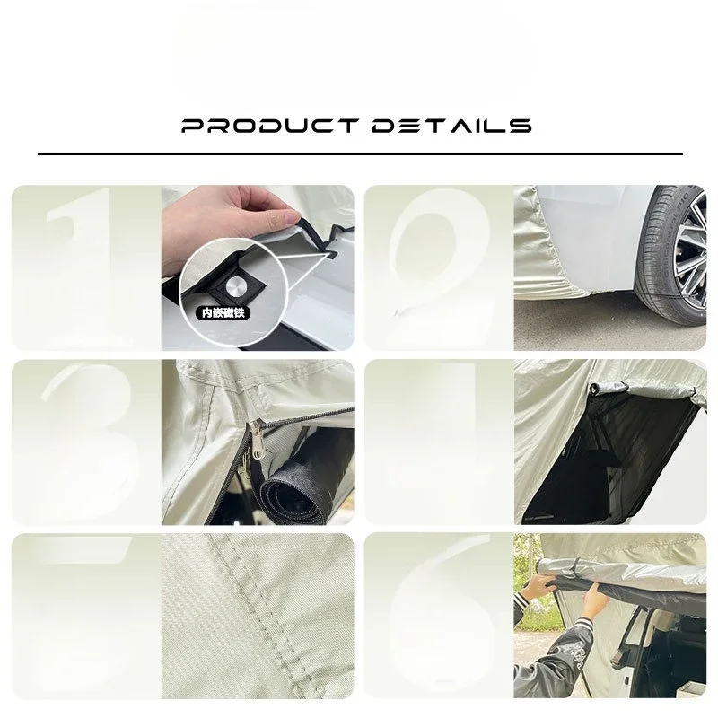 Полюсы в комплекте! Задняя палатка MPV специальное наружное удлинение крыши