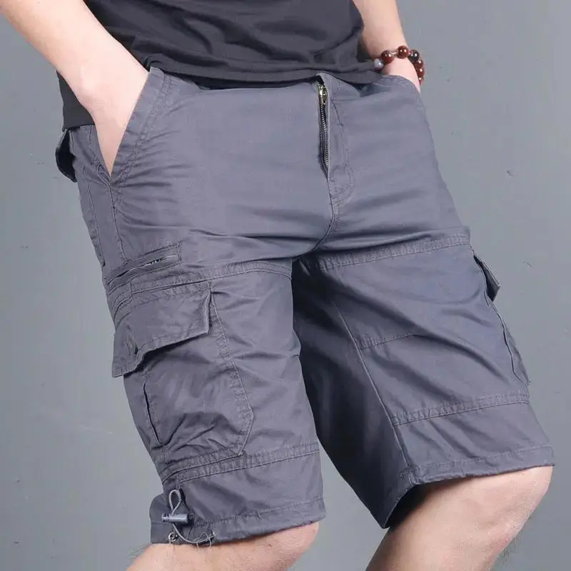 

2022 Summer Mens Military Cargo Shorts Outwear Men Streetwear Tactical Shorts Men Cotton Loose Multi-pocket Casual Shorts G29