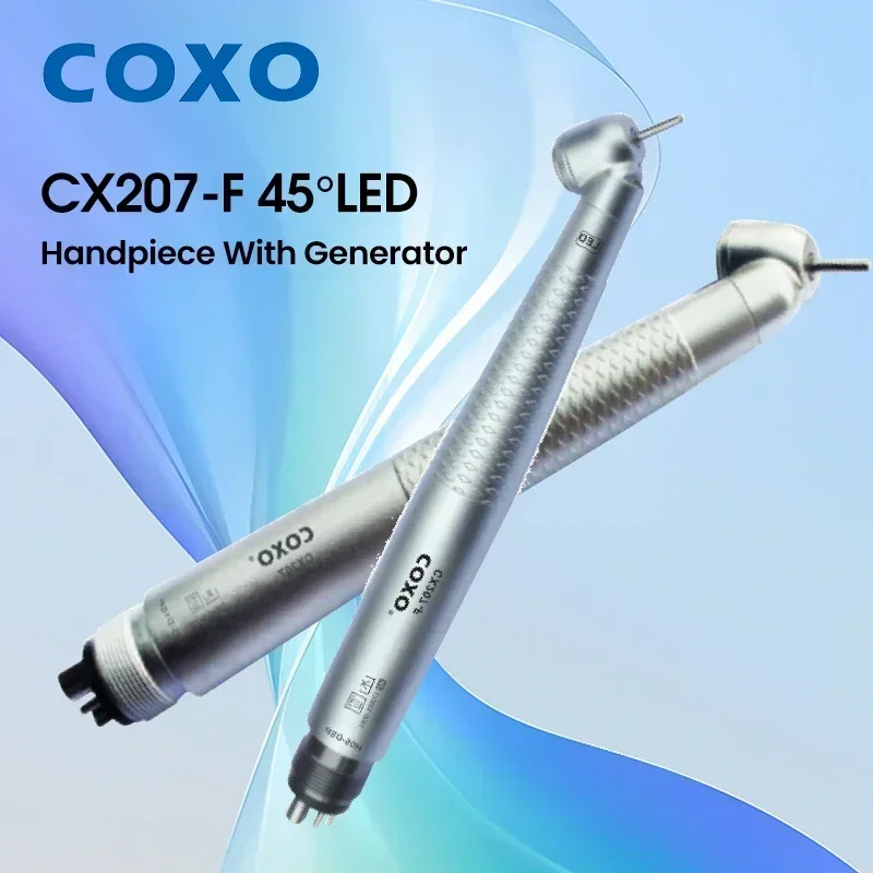 COXO CX207-F 45 ° Светодиодный высокоскоростной угловой наконечник — пневматическая