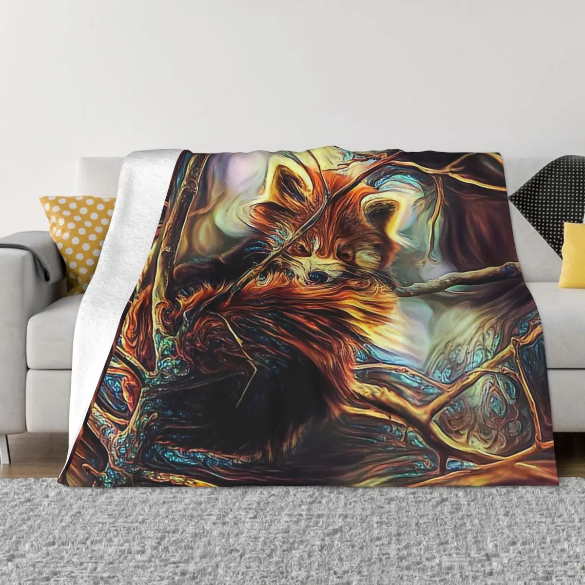 

Red Panda Cute Animal Blankets Coral Fleece Plush Decoration Bedroom Bedding Couch Bedspread