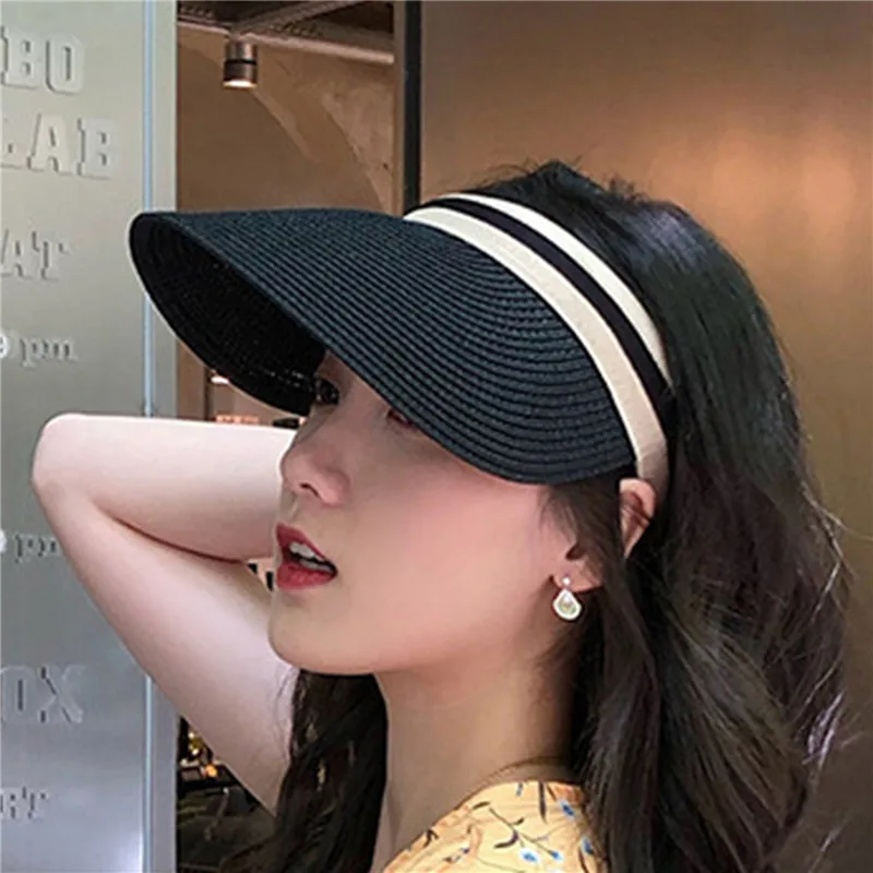 

Summer Women Empty Top Sun Hat Women Straw Hat High Quality Comfortable Breathable Sun Protection Outdoor Sport Fishing Beach