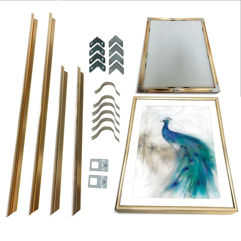 

Aluminum Alloy Photo Frame, Canvas Frame, DIY Picture Frame,Golden Three-Dimensional Posteru Mounting Manufacturer Direct Sales