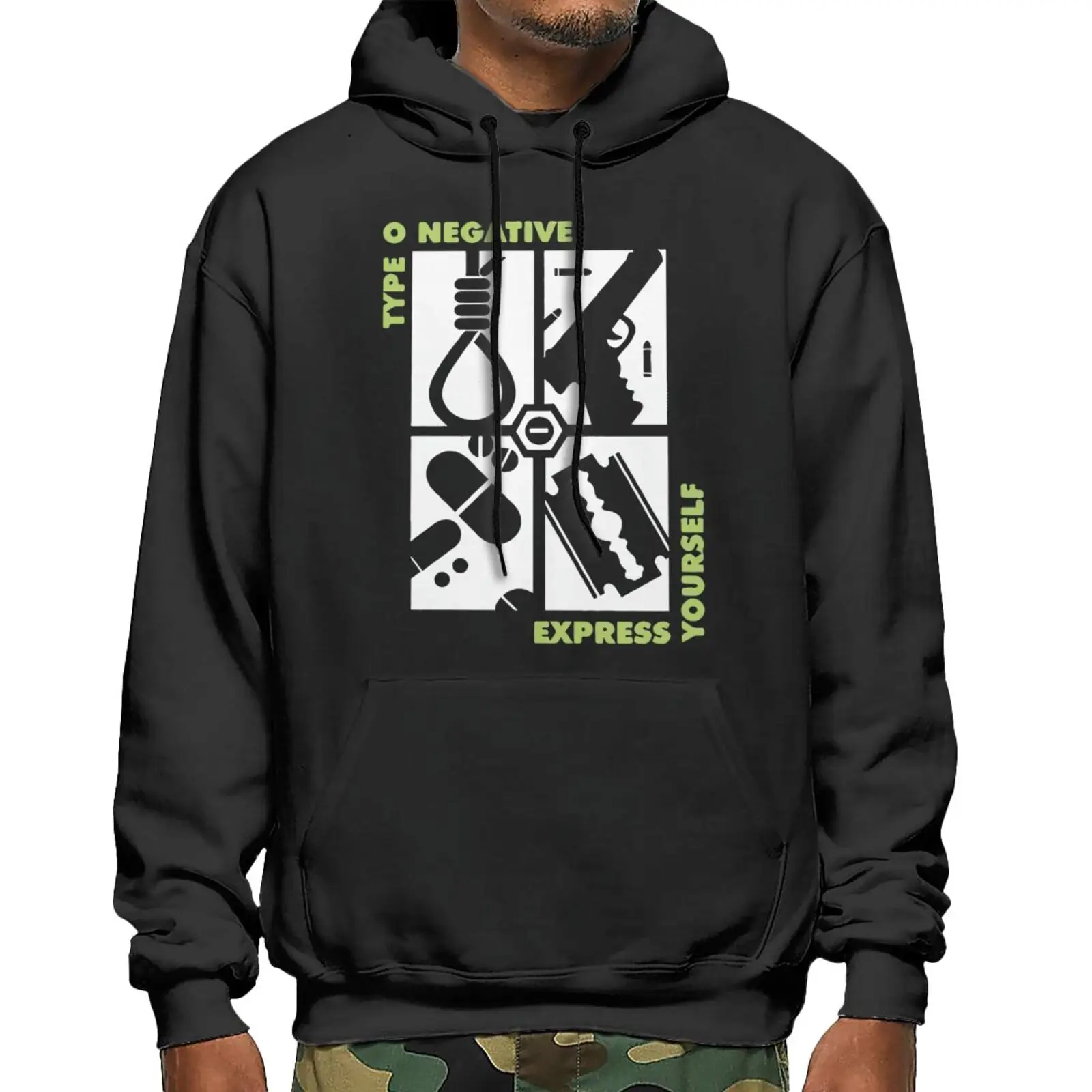 

Толстовка с капюшоном и принтом «О» для мужчин и женщин