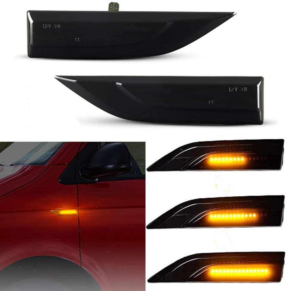 

Dynamic Sequential LED Side Marker Blinker Turn Signal Light Lamp For VW 2015-2019 Transporter T5 T6 Multivan 2015-2017 Caddy