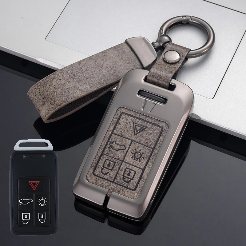 

Zinc Alloy 5 6 Button Car Key Case Cover Fob Shell for Volvo S60 S80 V60 XC60 XC70 S60L S80L V40 XC90 Car Accessories