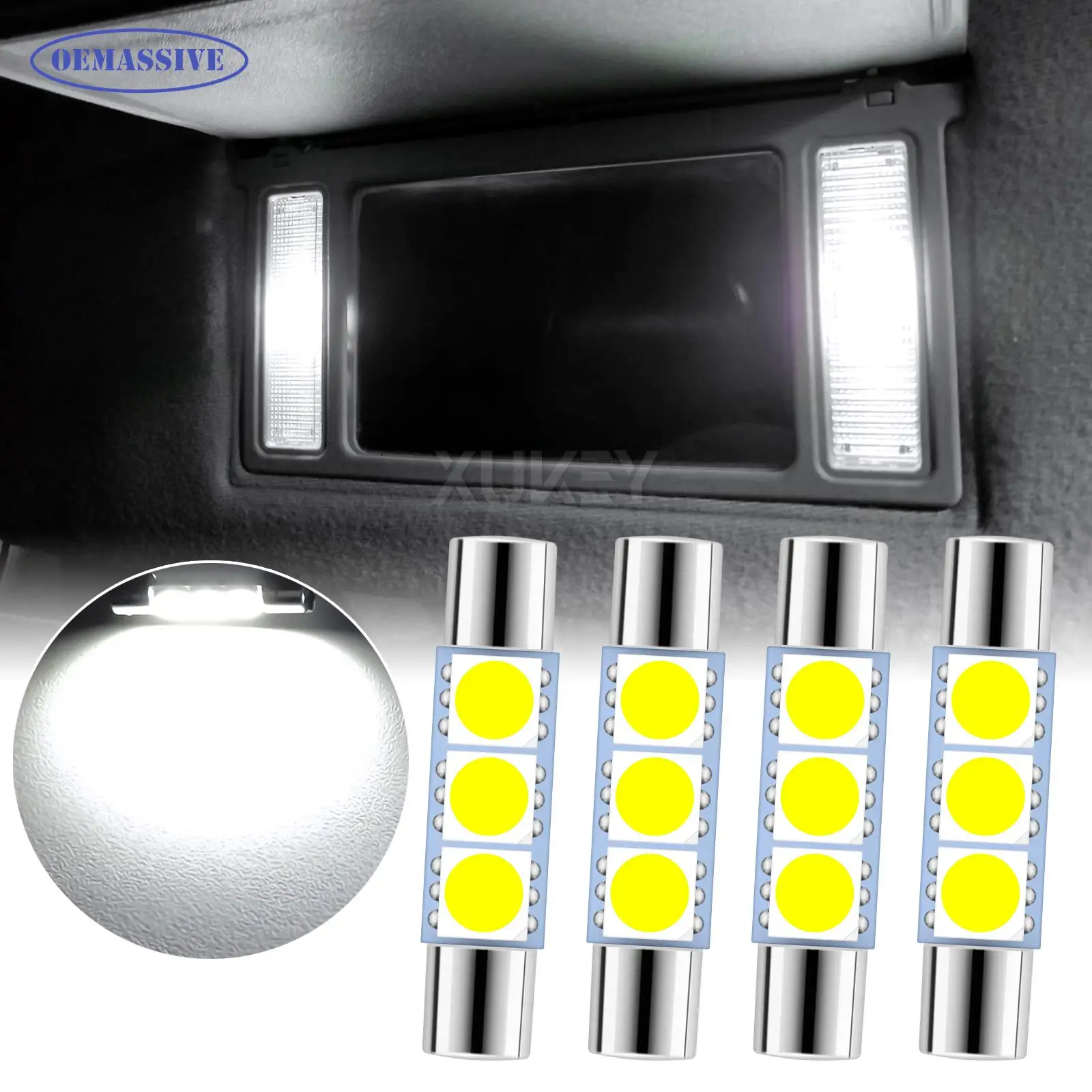 

OEMASSIVE, 4 шт., 28 мм, 29 мм, 6614F, искусственная лампа, Автомобильное Зеркало под раковину, освещение, солнцезащитный козырек, лампы, 6612F 3021