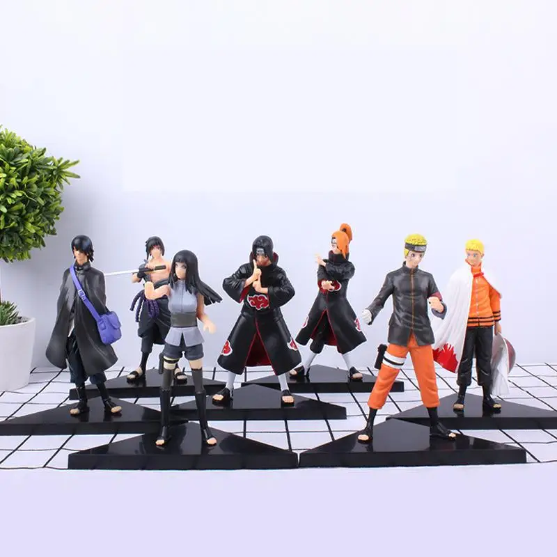 

15cm NARUTO Cheaper Figure Sasuke Kakashi Hinata Figurines Gaara Anime PVC Dolls Model Desktop Ornaments