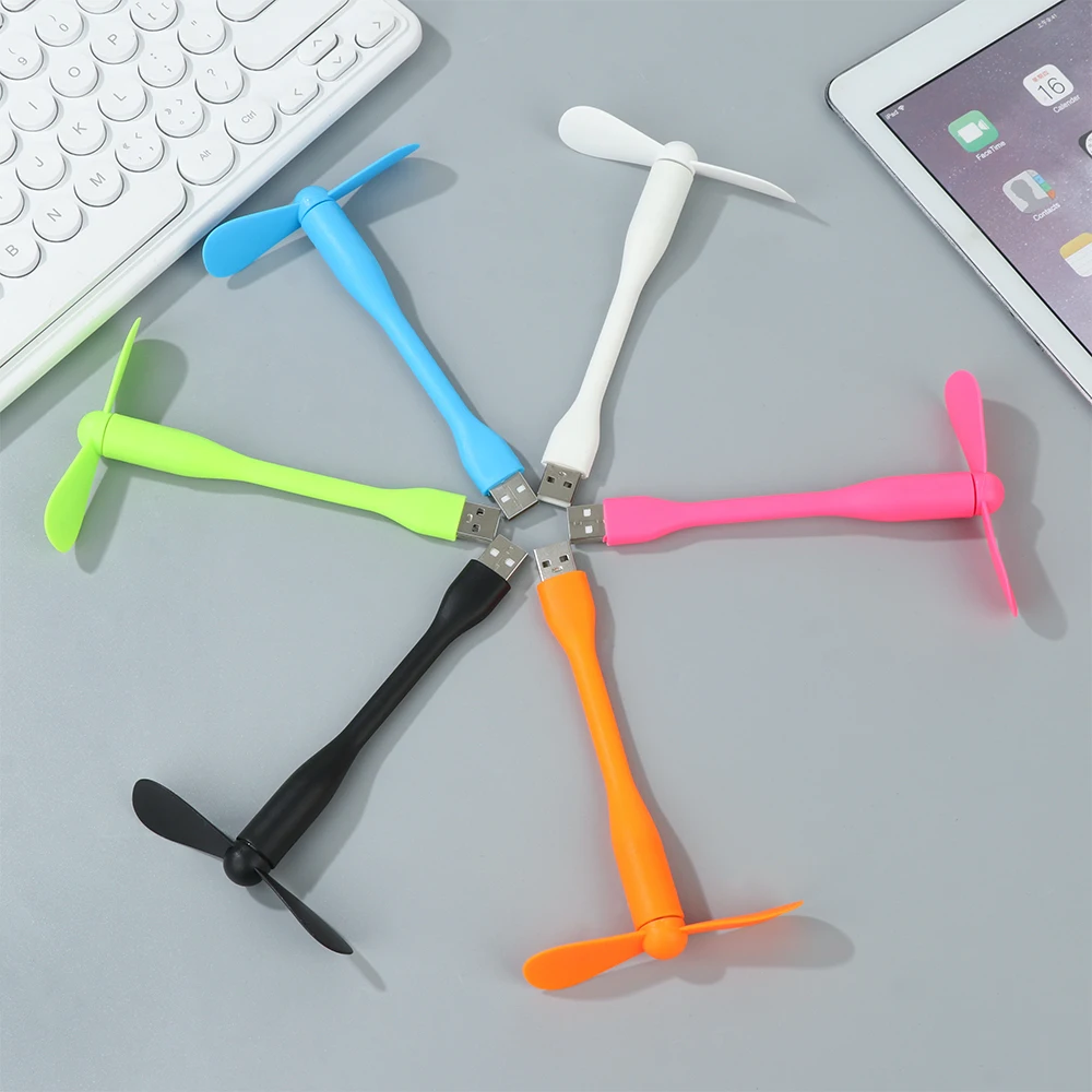 Mini USB Fan Flexible Bendable Cooling For Power Bank Laptop PC AC Charger Portable Hand Computer Gadget |