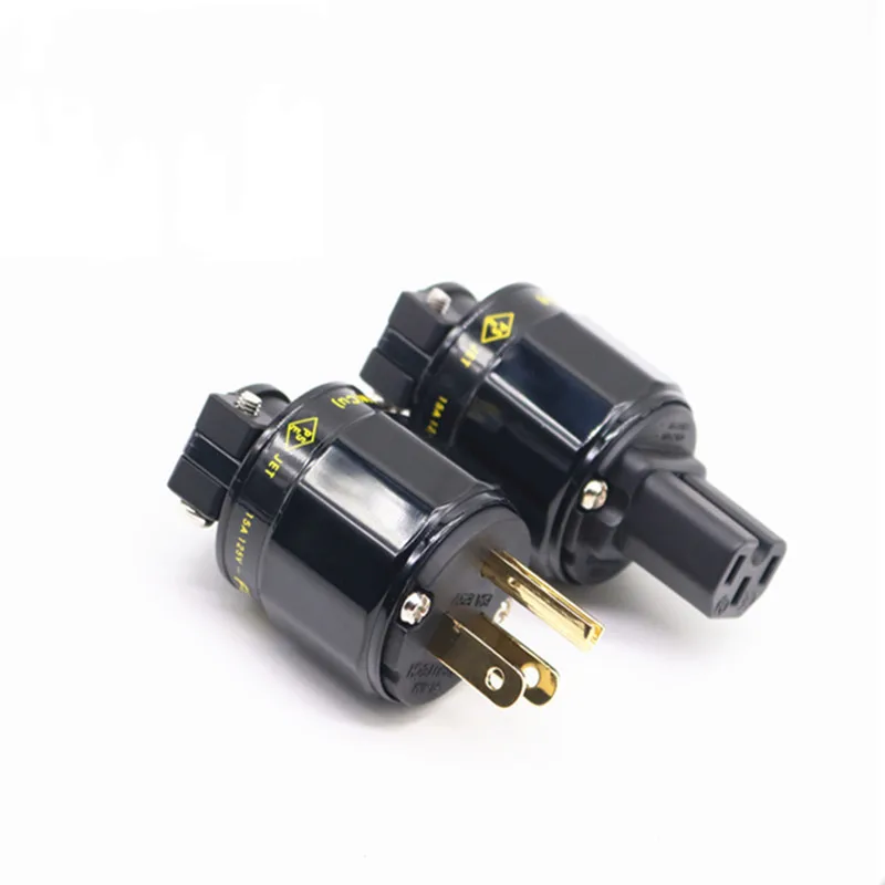 

FURUTECH FI-11M-N1 / FI-11-N1(G) Audio Power Plug 24K Gold plated IEC Connector plug 1set/2pcs 15A/125V Hifi MATIHUR