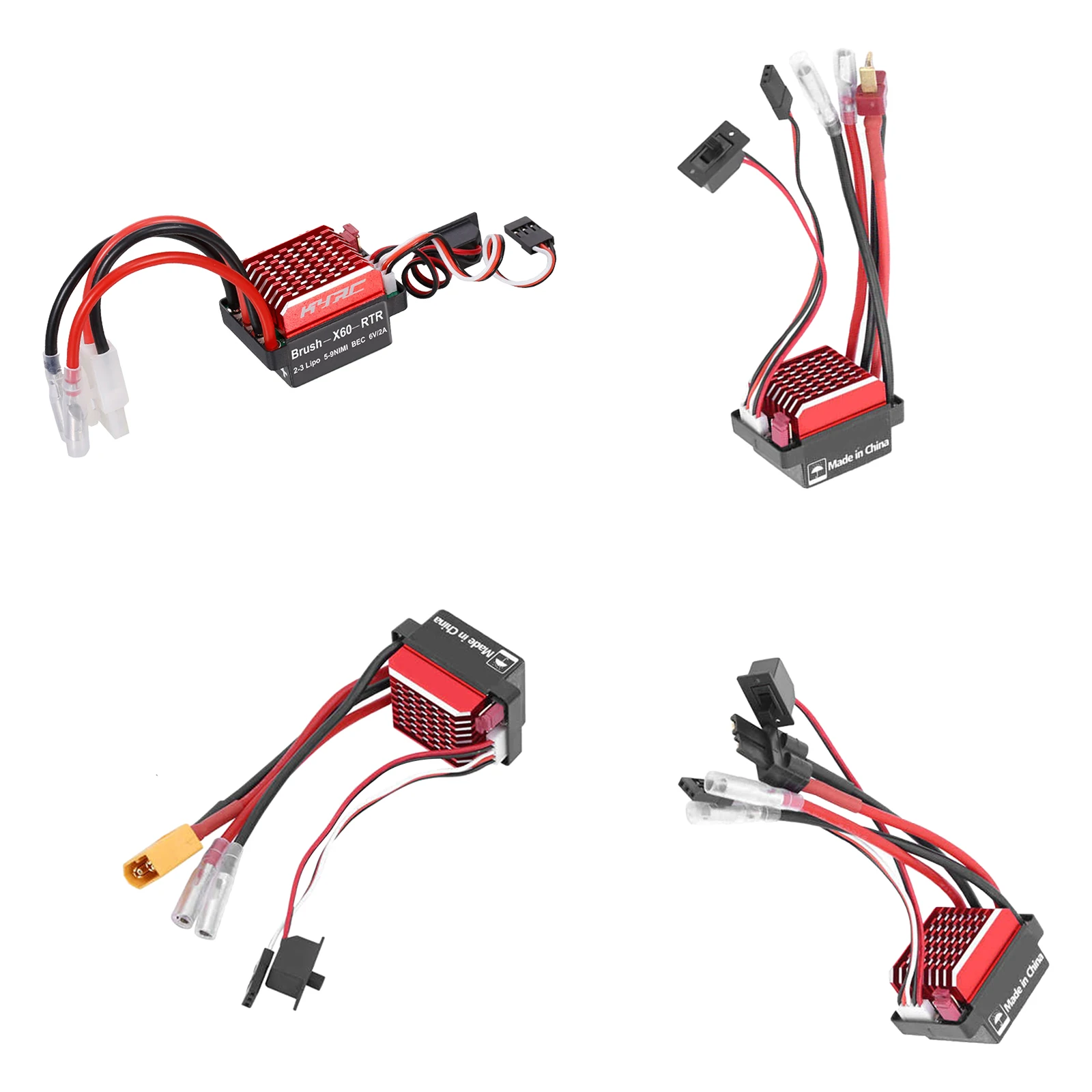 

60A ESC Brushed Electric Speed Controller for 1/10 Remote Control Toy Car Off Road Vehicle Short Distance Truck