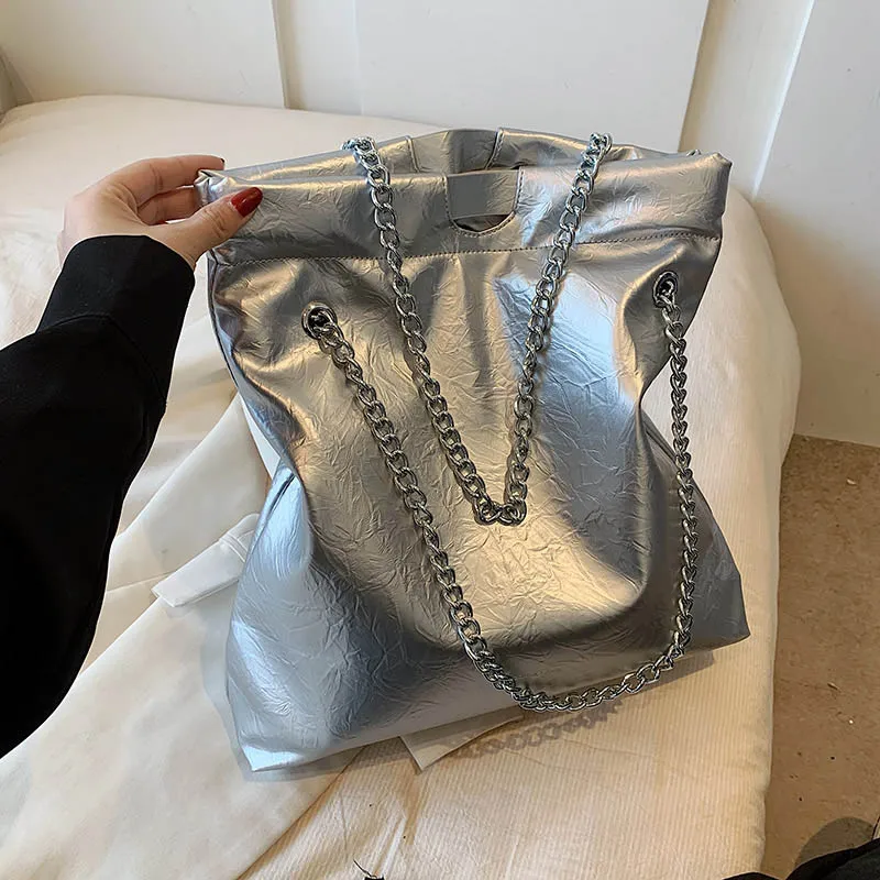 

Fashion Women's Soft Leather Crossbody Bag Ladies Fashion Handbags 2023 New In Trendy Chain Solid Color Shoulder Side Bag
