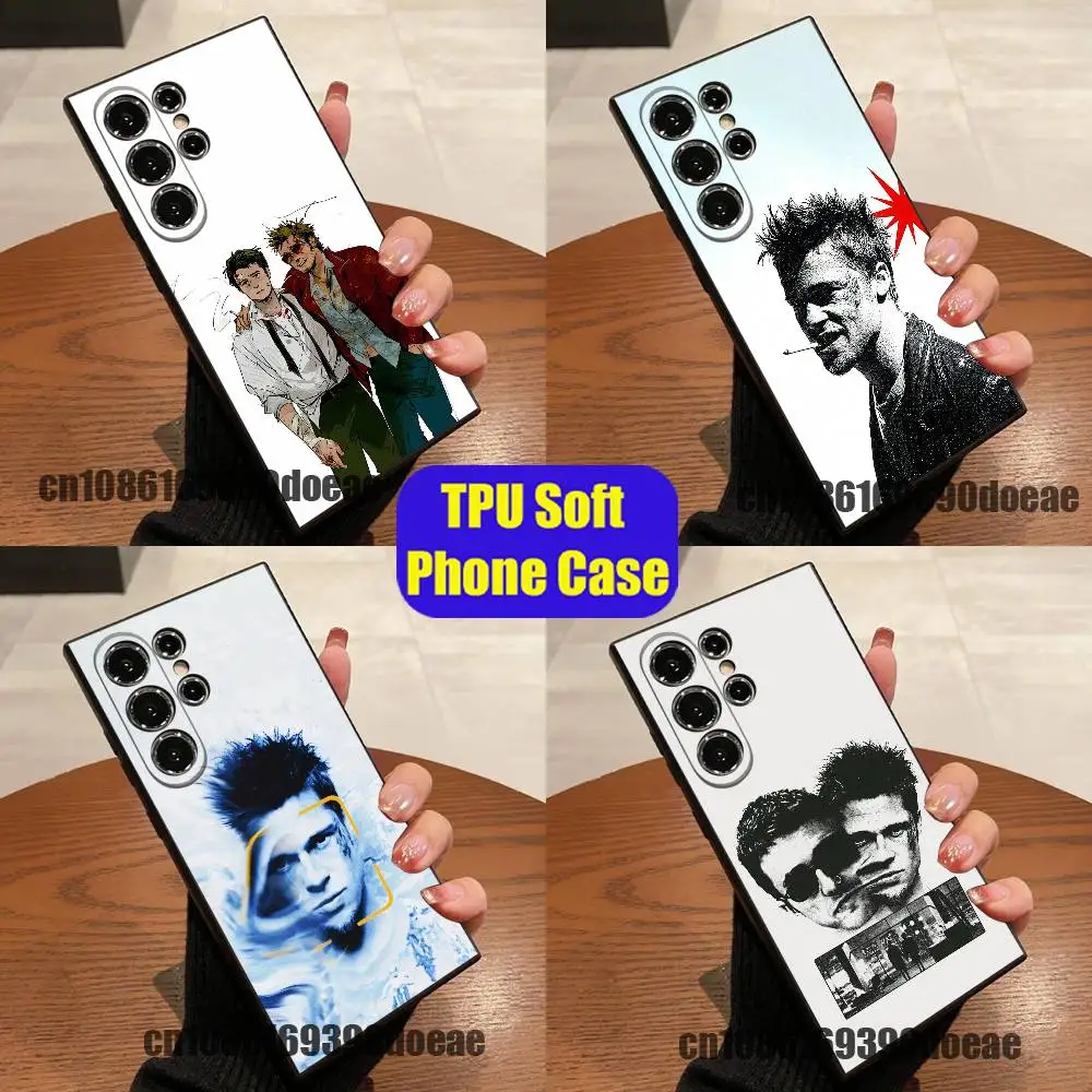Фото Чехол для телефона F-FIGHT Tyler Durden C-CLUB для Samsung S26, S24, S22, S25, S23, S30, S21, Ultra, Plus, Fe, Lite, силиконовый чехол №1