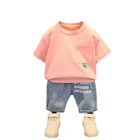 new summer baby clothes children boys girls sports solid t shirt shorts 2pcssets toddler casual clothing infant kids tracksuits