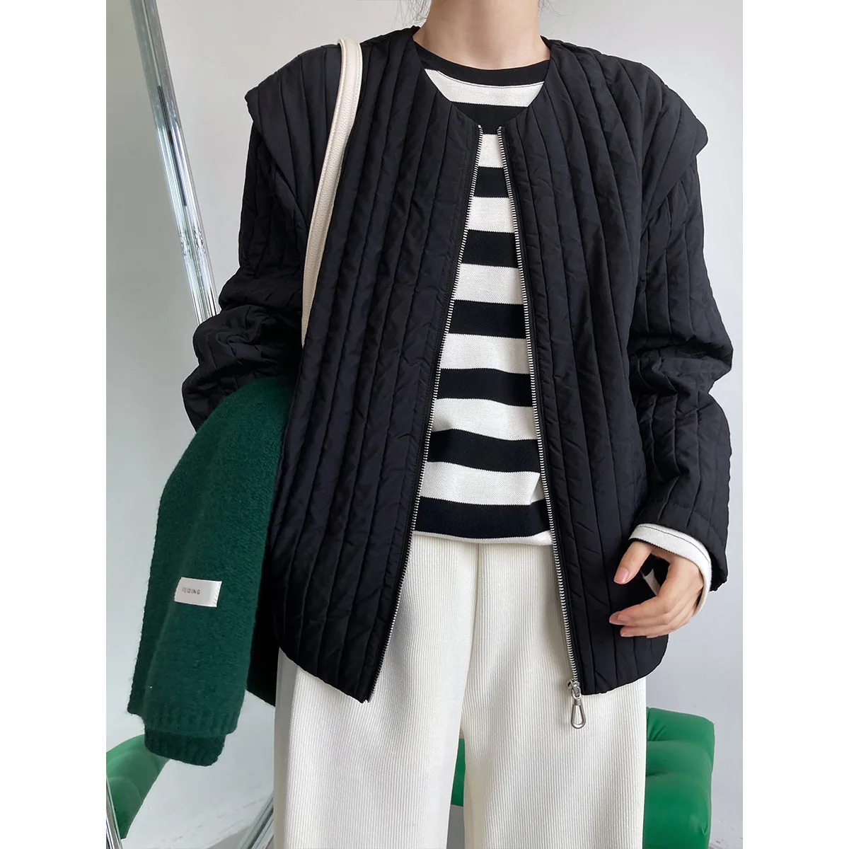 Women's thin casual warm jacket