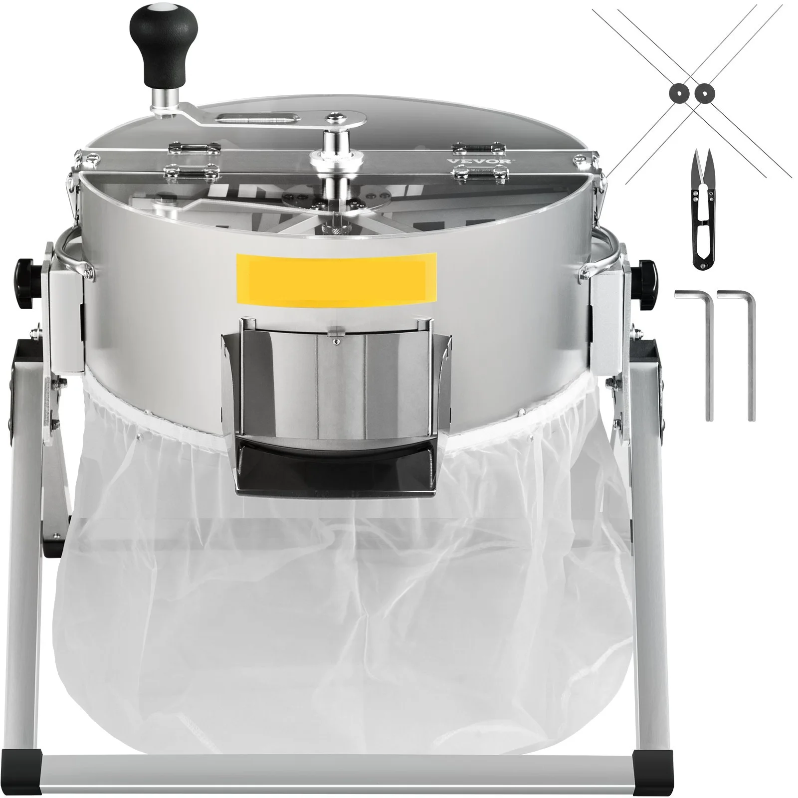 Bud Leaf Trimmer, 16 inch Manual, Hydroponic Dry or Wet Plant Trimming Machine Twisted Spin Cut for Herbs, Leaves, Silver